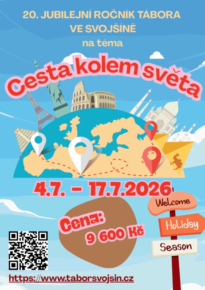 Plakát - Cesta kolem světa Tábor Svojšín